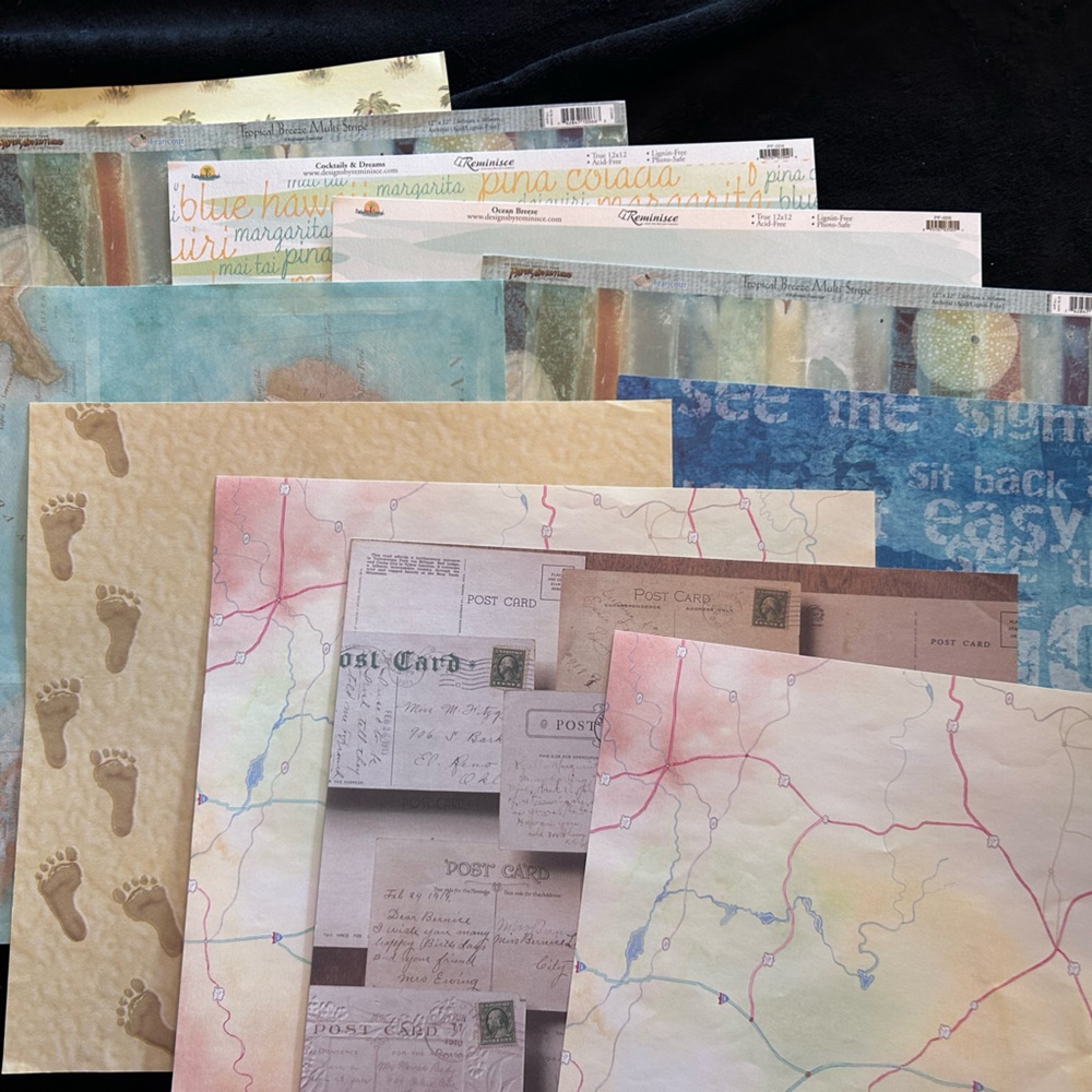 Assorted Scrapbook Travel and Beach Collection
